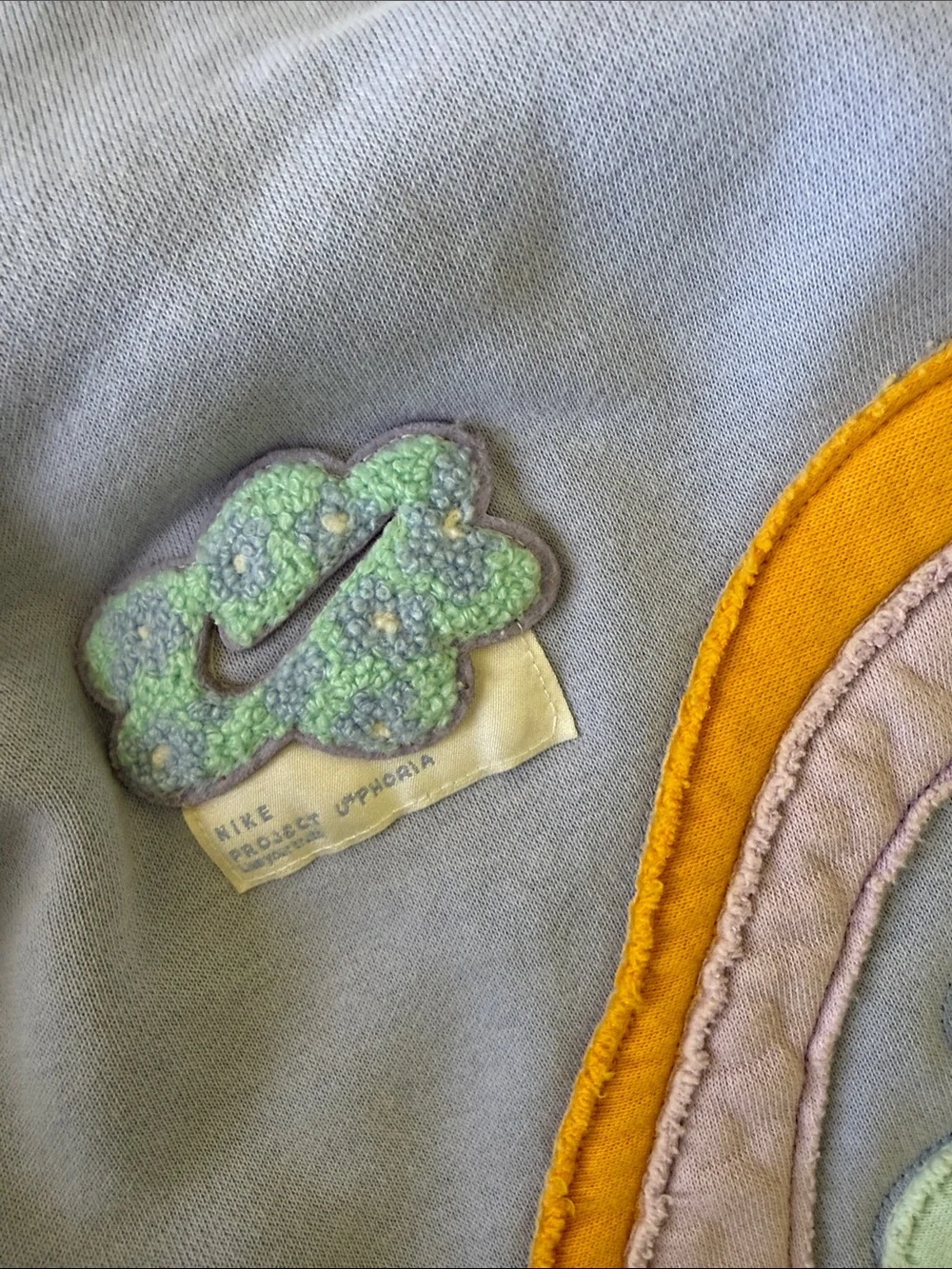 Nike Light Lavender Hoodie & Shorts Set with Pastel Floral Appliqués